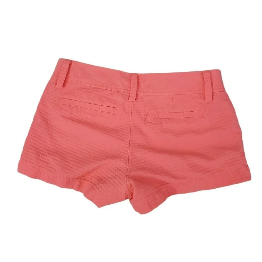 Lilly Pulitzer‎ Walsh Shorts 0 Pink Pockets Shortie Summer Beach Cotton
